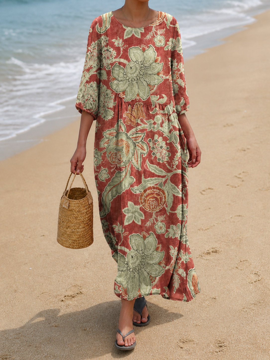Robe avec motif floral
