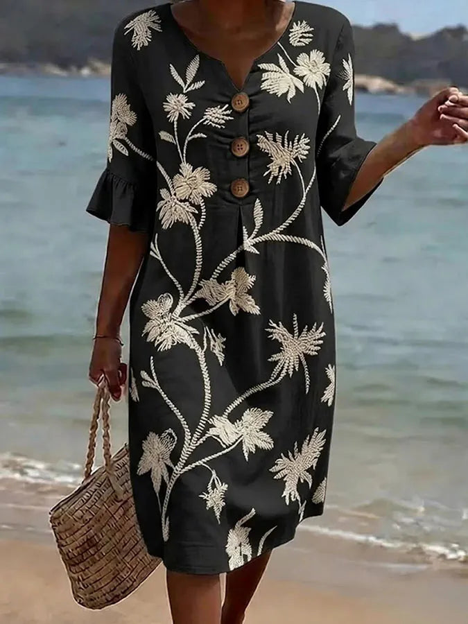 Robe avec motif floral