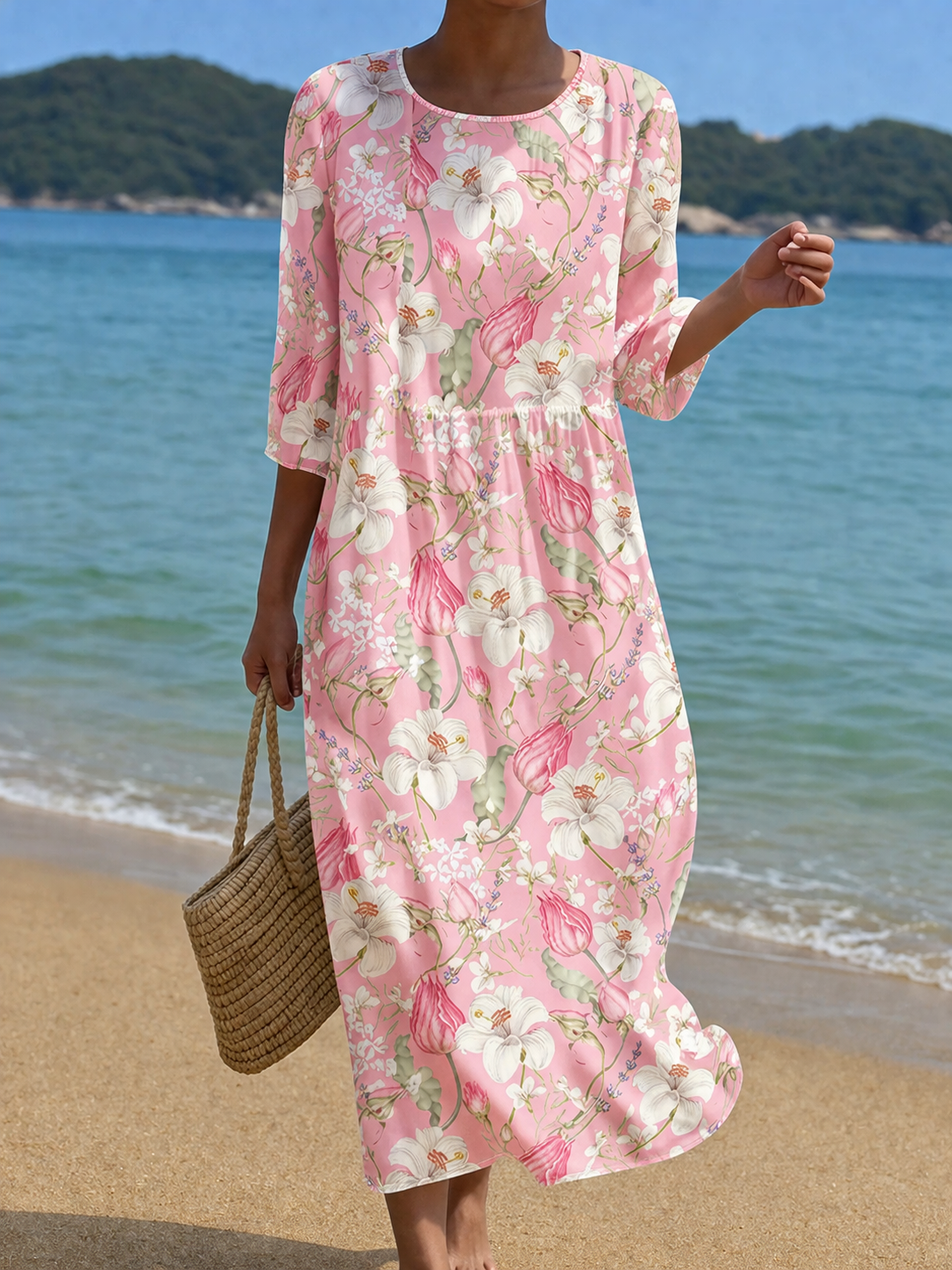 Robe avec motif floral