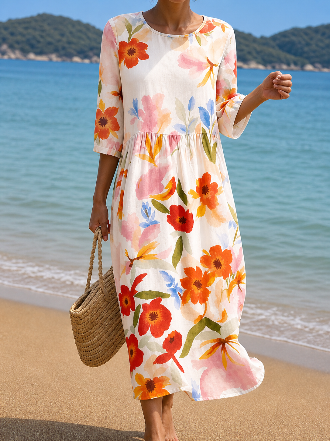 Robe avec motif floral