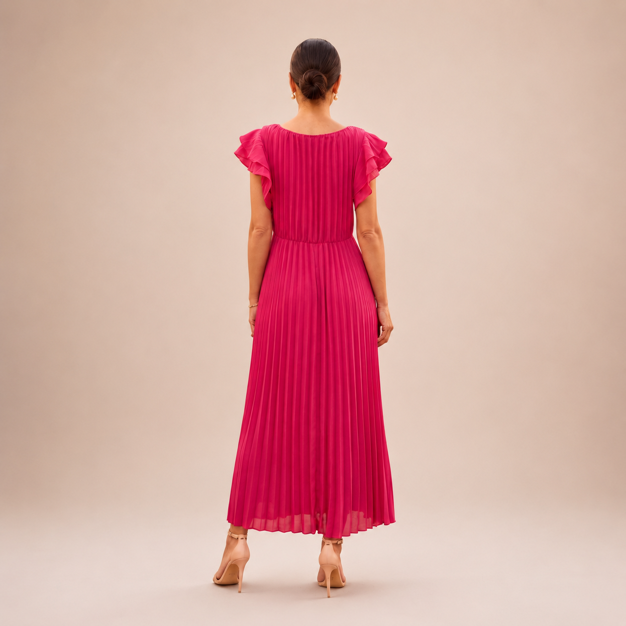 Madeleine | Robe Maxi Plissée Élégante avec Taille Torsadée