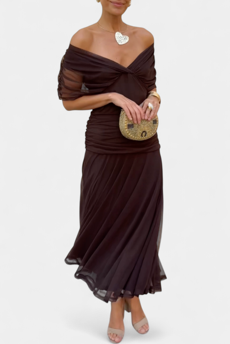 Elena | Robe Longue Florale avec Décolleté en V