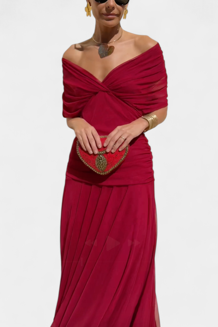 Elena | Robe Longue Florale avec Décolleté en V