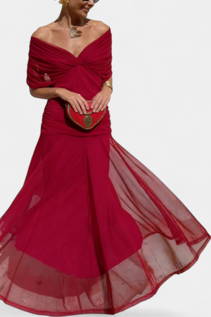 Elena | Robe Longue Florale avec Décolleté en V