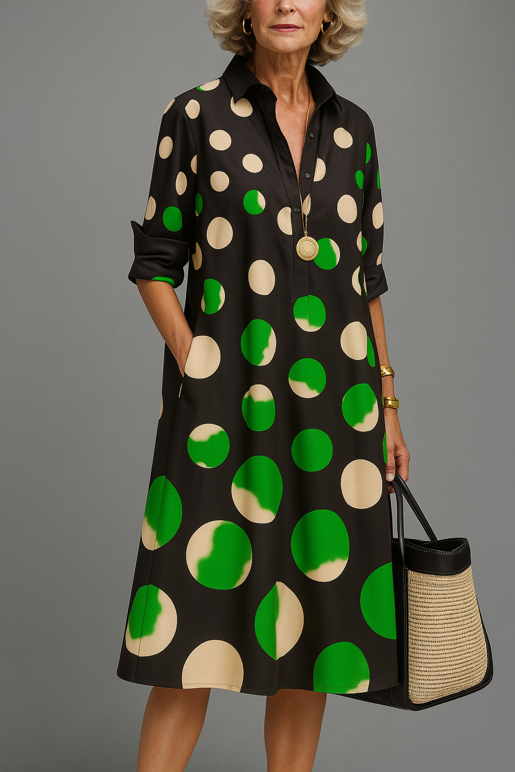 Gabrielle | Robe midi élégante et raffinée