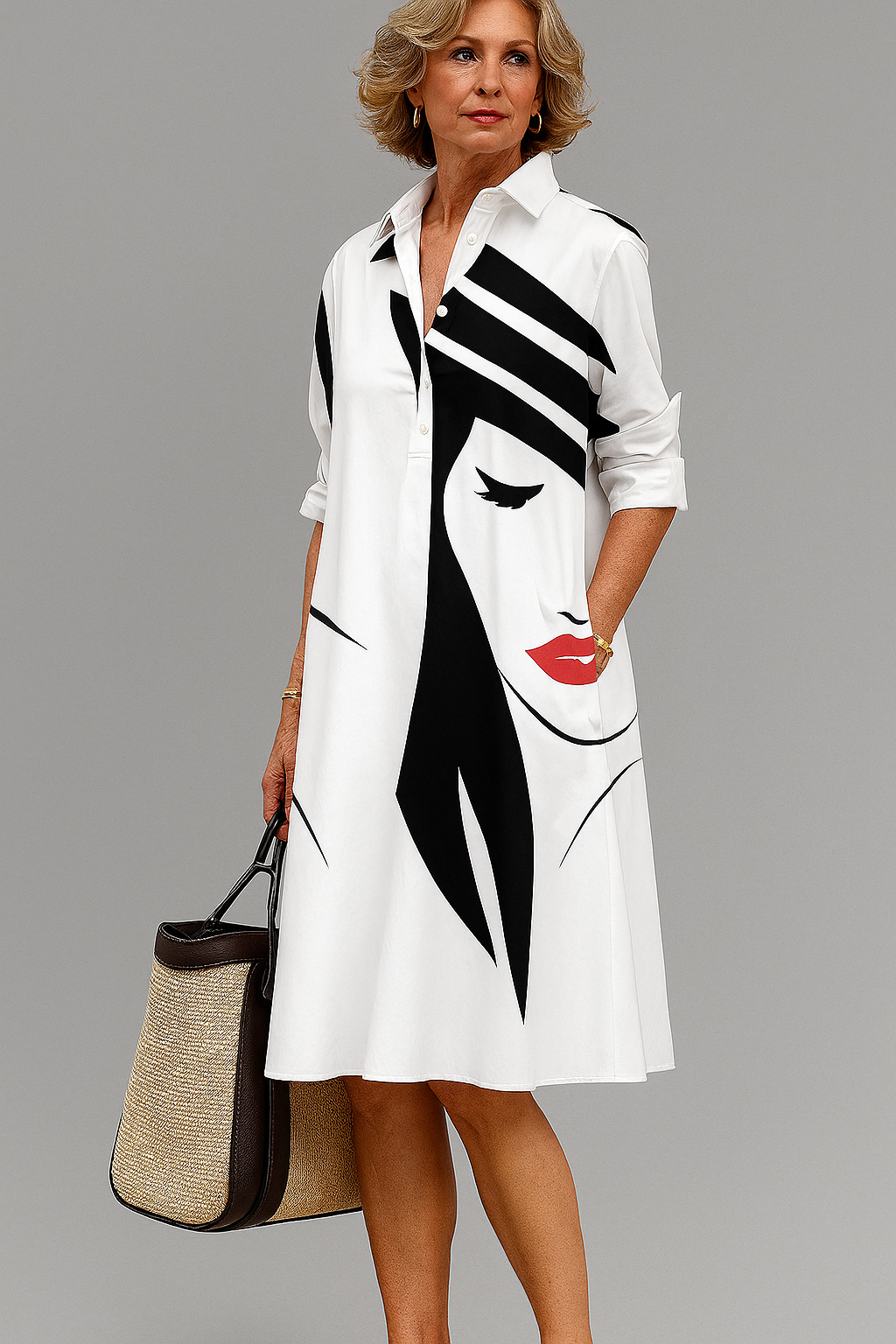 Lucie | Robe midi élégante et raffinée