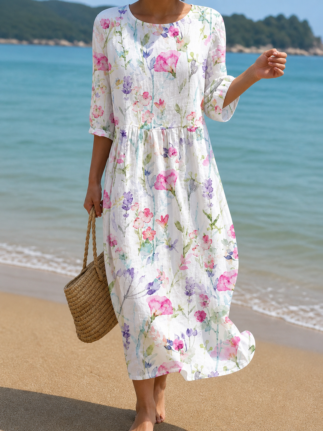 Robe à motifs floraux