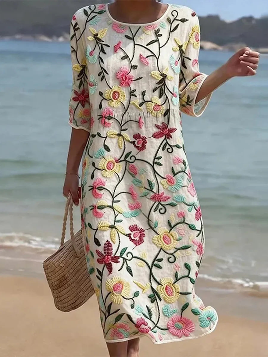Robe avec motif floral