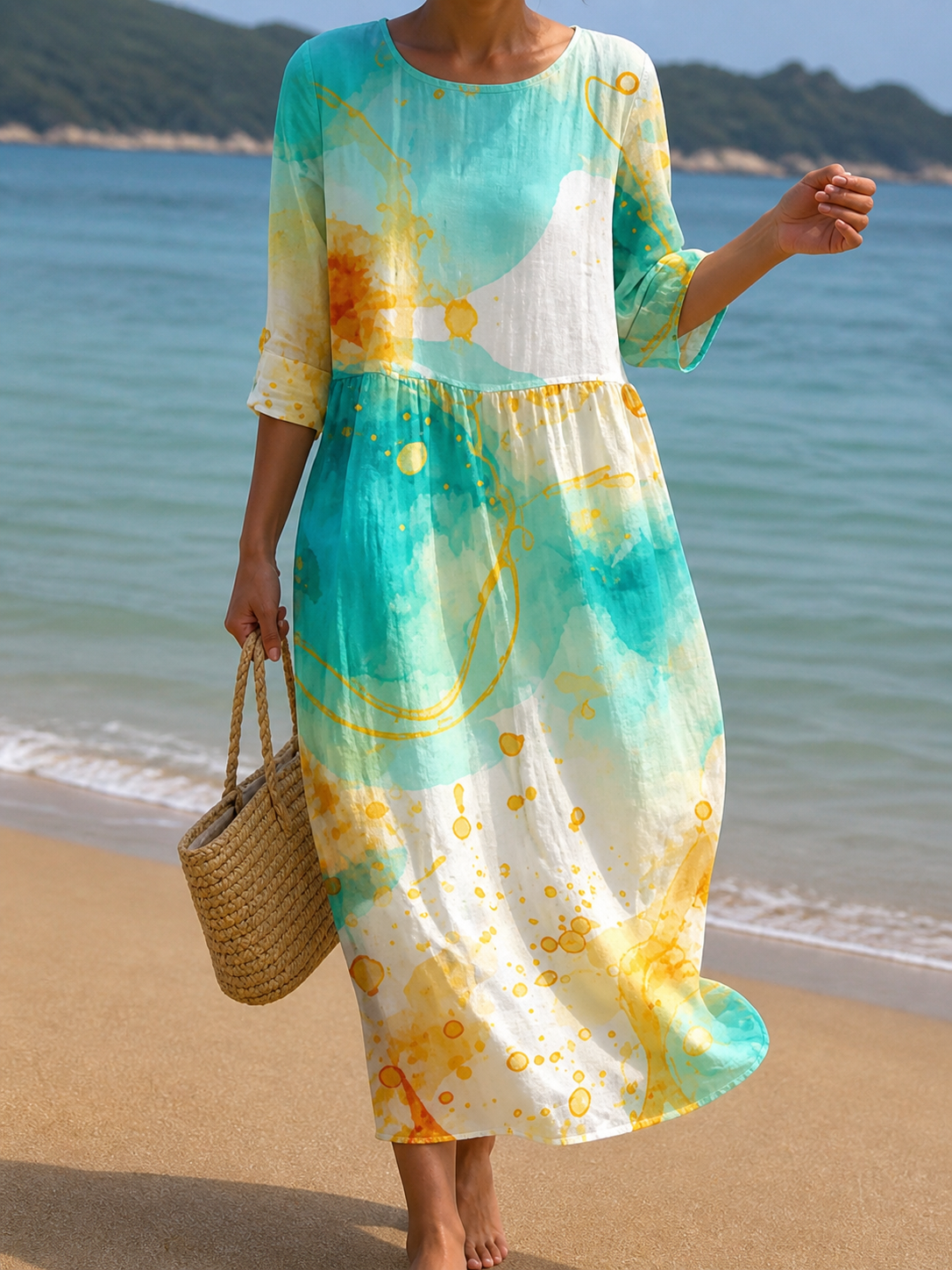 Robe avec motif floral