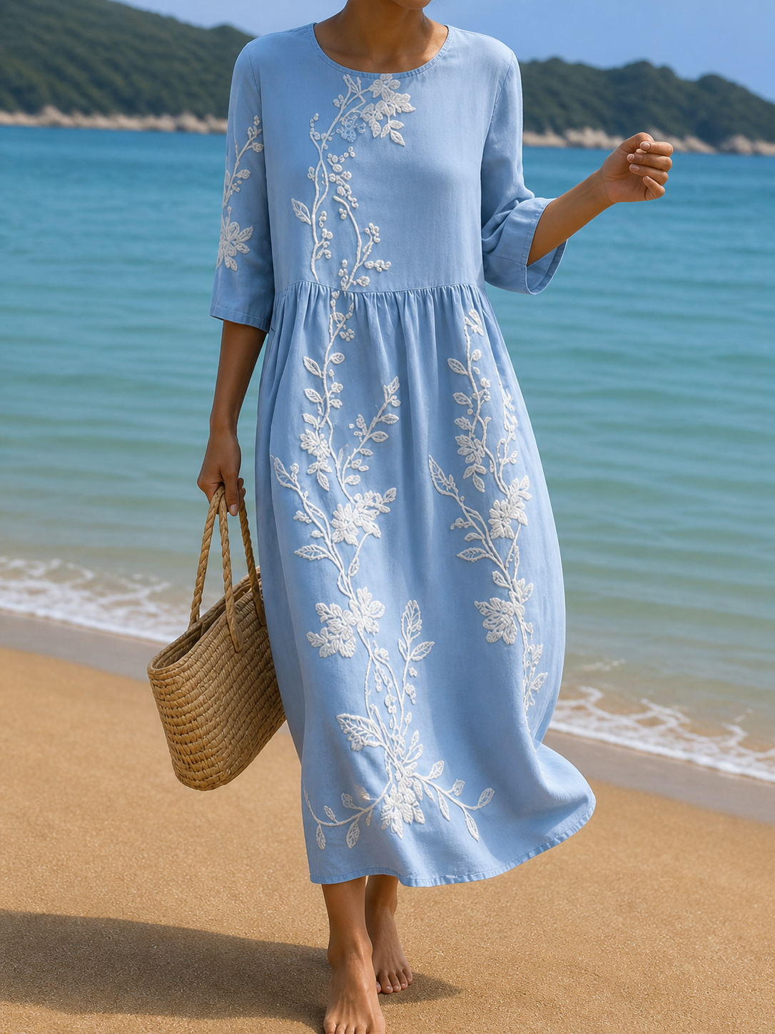 Robe avec motif floral