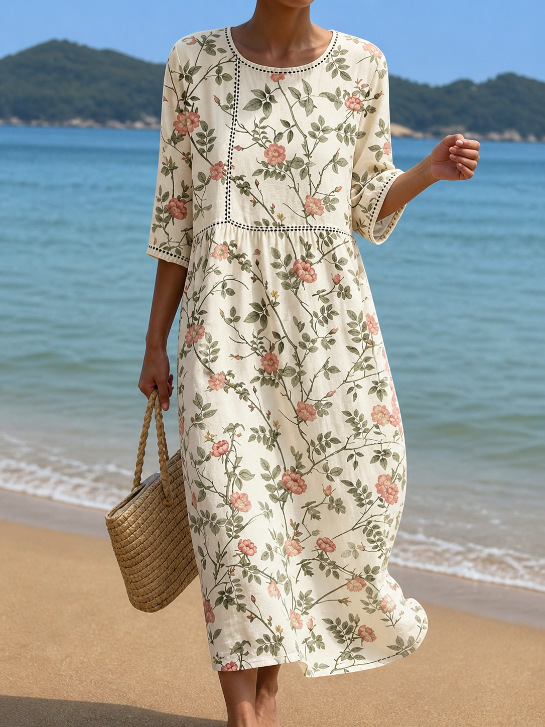 Robe avec motif floral