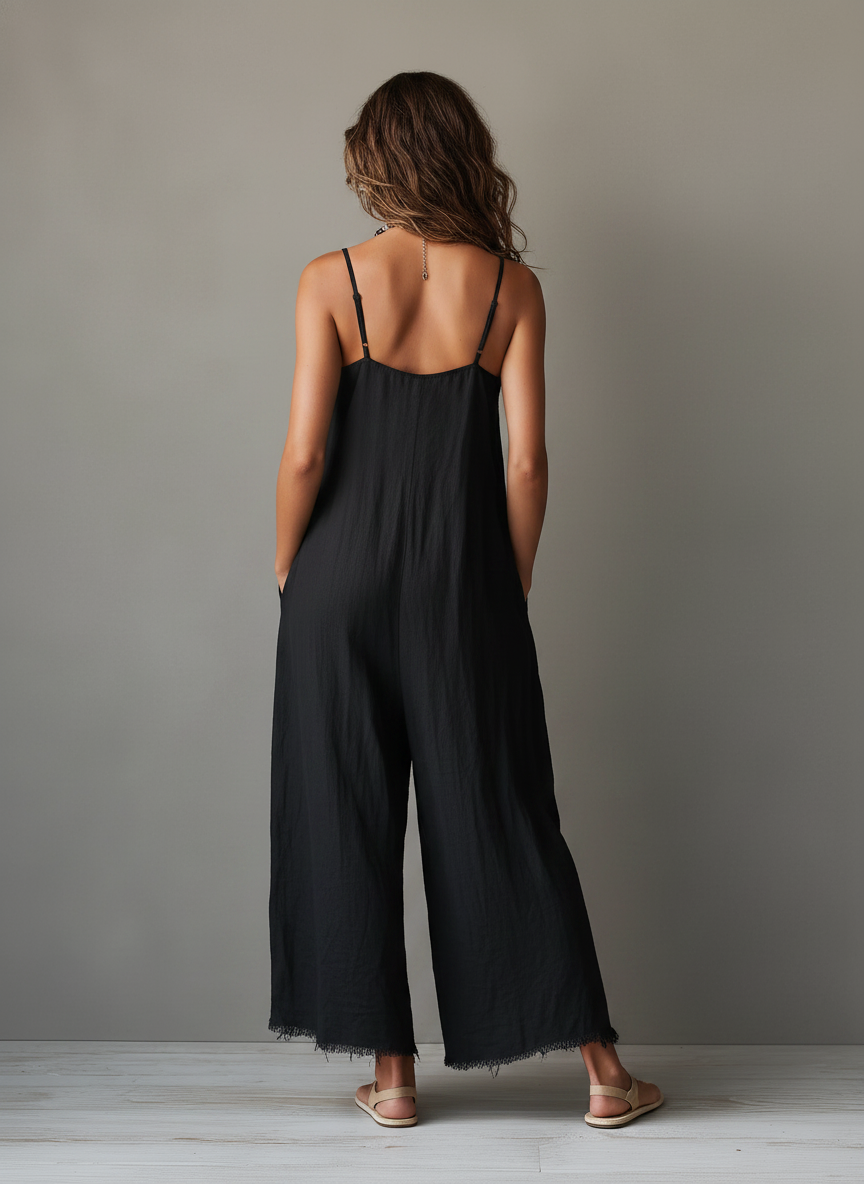 Lucie - Combinaison minimaliste en lin pour femme