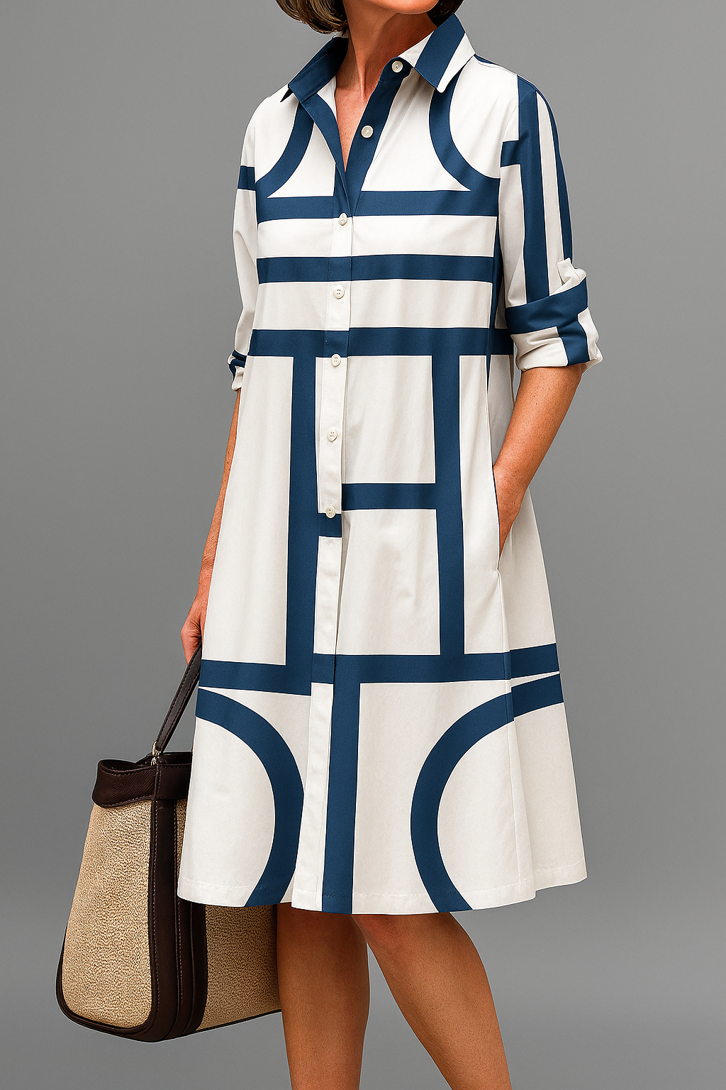 Pauline | Robe midi élégante et raffinée