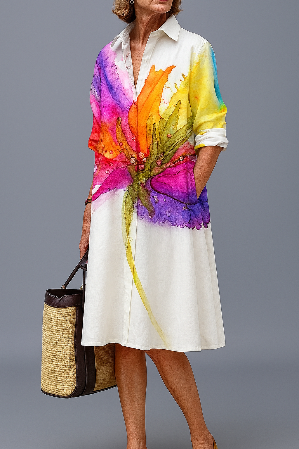 Emma | Robe midi élégante et raffinée