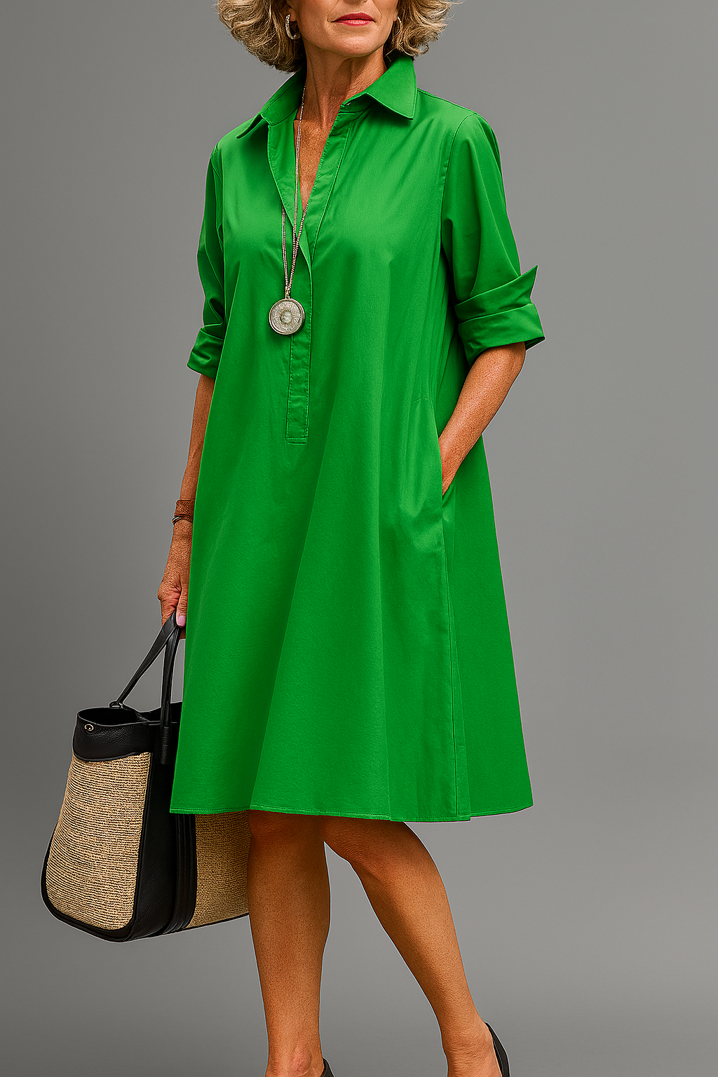 Zoé | Robe midi élégante et raffinée