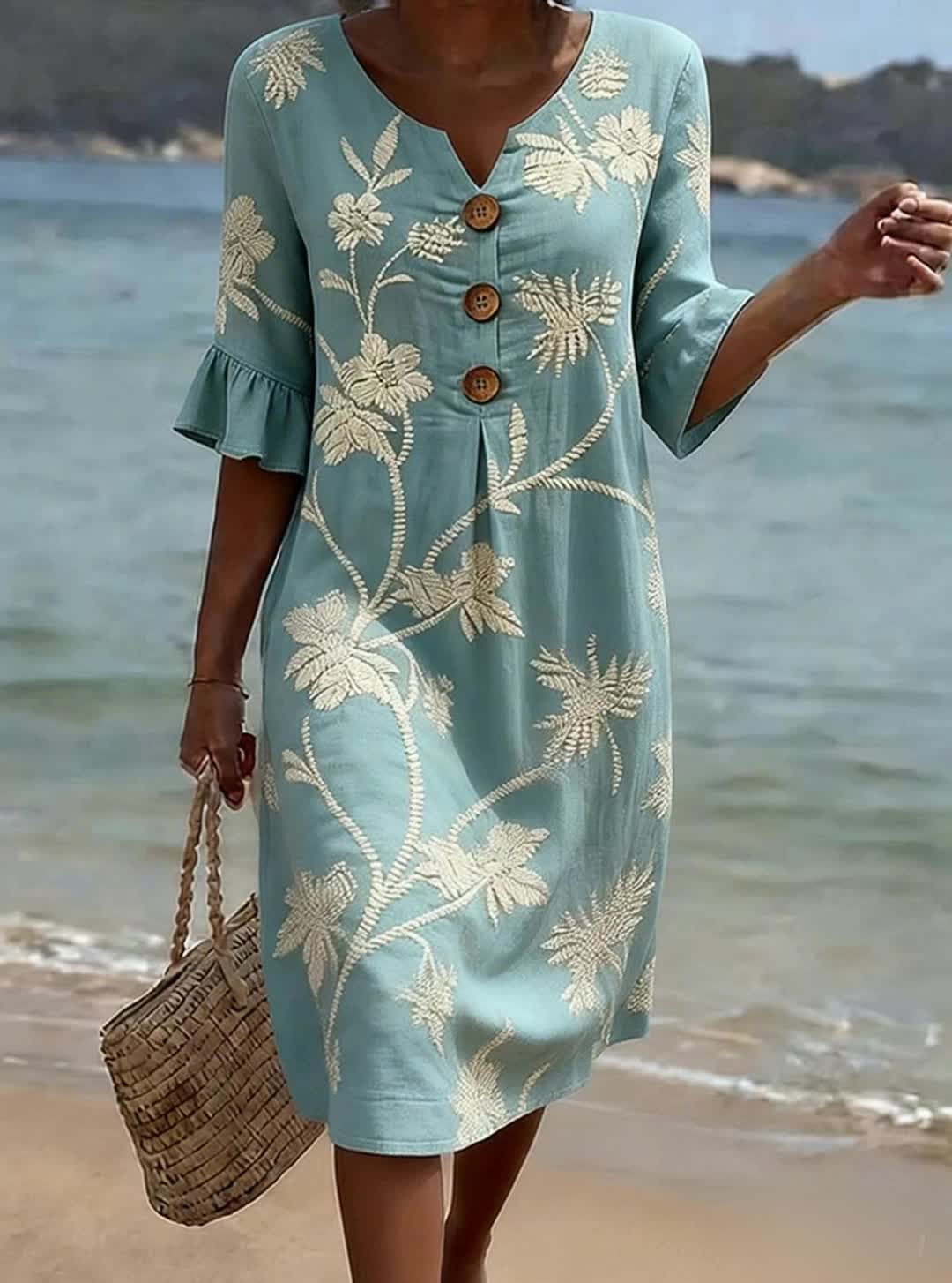 Robe avec motif floral